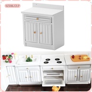 [szxmkj2lp] Cute Dollhouse Kitchen Miniature Furniture of Dining Room Cabinet Cupboard, 1/12