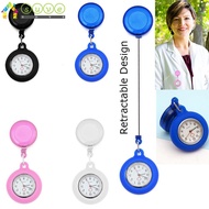 SUVE Pocket Watch Silicone Brooch Pin Quartz Clock Fob Watch