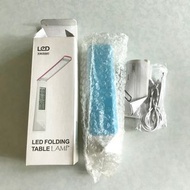 USB LED 萬年曆 可充電式枱燈 檯燈 藍色 LED folding table lamp
