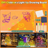 Oldlaiben LED Drawing Board Luminous Writing Board Message Board Drawing Board for Kid Acrylic Erasa