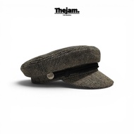 Thejam. Sailor hat wool herringbone brown | Fisherman cap | Fiddler cap
