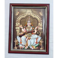A4 Size Photo Frame Laxmi / Saraswathy Photo Frame with Glass Samy Frame