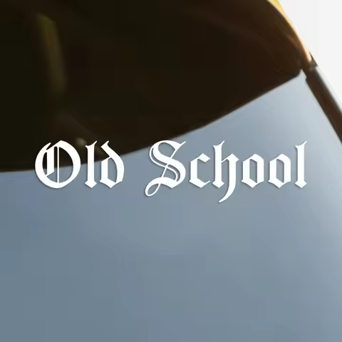 Old School Die-Cut Vinyl Decal Car Sticker Waterproof Auto Decors on Car Body Bumper Rear Window Lap