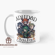 ADHD dnd adventurers roll for concentration neurodiversty & mental health quote Ceramic Coffee Mug G