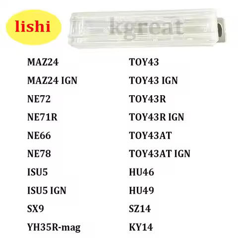 Lishi 2 in1 Tool MAZ24 NE72 NE71R NE66 NE78 ISU5 SX9 YH35R-MAG TOY43 TOY43R TOY43AT HU46 HU49 SZ14 K