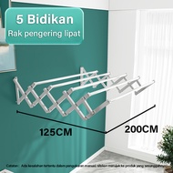 Jemuran baju pakaian dinding 100/120/150/200cm 5 tiang /jemuran dinding stainless steel /Rak Jemuran