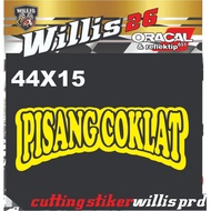 CHOCOLATE BANANA WRITING STICKER, STICK STICKER FOR SALES NAME