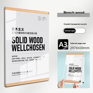 SAUSAGE Acrylic Display Frame A3/A4/A5 ic Photo Frame Durable Transparent Business License Frame