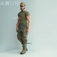 New 112 Soldier Clothes Mens 6 Inch Hand Model Action Figure SS Red Team SEAL Short Sleeve T-shirt