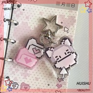HUISHU Bag Pendant Decoration, Anti-lost Bunny Anime Keychains, Y2K Style Pixel Y2K Keyring For Girl