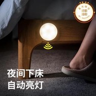 智能人體自動感應燈LED小夜燈充電式款家用樓道走廊夜間檯燈壁燈