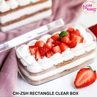(1QTY) CH-FH1 280ML Transparent Cake Box Cheesekut Boxes Mousse Pudding Tiramisu Packaging Box With 