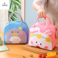 TMWZOQ Thickened Cartoon Animal Thermal Bag Portable with Aluminum Foil Lunch Box Bag Cute Large Capacity Fridge Thermal Bag Kids