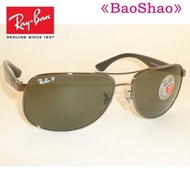 [Original] fashion Casual RayBan sunglasses new frame Gunmetal Rb 3502 004/58 polarized lenses 61Mm