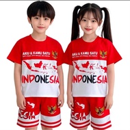 Indonesian children's clothing sets for August 17th for children 1-15 years old