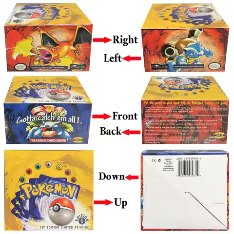 Pokemon Proxy Game Cards 1ST Edition Base Set 1999 Booster Pack 36 Packs and Base set(102 Cards) TCG