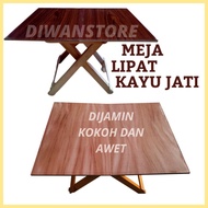 NEW!! Meja Belajar Lipat Laptop Terbaru Motip Kayu Jati --*_U"