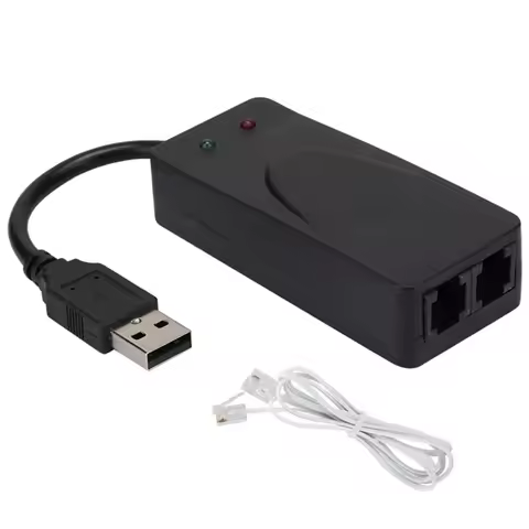 JAS-Fax Modem, USB2.0 56K External Modem Driver,Plug and Play USB Modem,Standard and Expanded At Ins