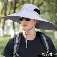 日系漁夫帽男夏季防紫外線戶外出遊遮陽帽子釣魚防曬帽大簷太陽帽