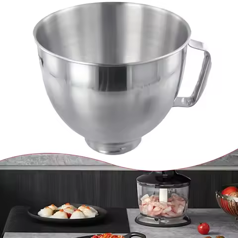Premium Stainless Steel Mixing Bowl For KitchenAid Stand Mixers 4.5QT/5QT Fit For K45SS, KSM75, KSM1