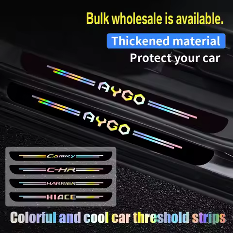 Car Laser Door Threshold Decals Universal Anti-scratch and Anti-collision Door Decorative Sticker fo