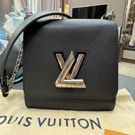 LV Twist PM小型鏈帶包（黑銀水波紋）