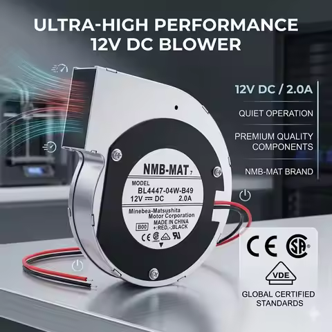 Original For NMB BL4447-04W-B49 11028 12V 2A 2wire Turbine Centrifugal Fan Blower Metal Frame,High T