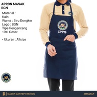 Perlengkapan BGN SPPG Terbaru Celmek Apron BGN SPPG Penutup Kepala BGN SPPG MBG Terbaru MMF