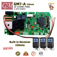 GM7-A  Panel Gelongsor DC/ Remote | GM7-A 330/433mtz DC Sliding Panel (Built-in Receiver 330/433mtz)