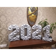 DIY 3D Papercraft A4 Paper Model Decor Kit: Number