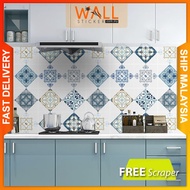 (Tiles) European Style Moroccan Grey Background Kitchen Tiles Furniture Refurbished Waterproof Alumi
