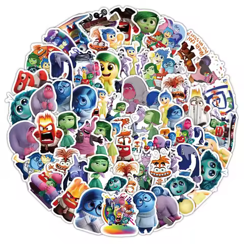 60PCS Disney Movie Inside Out Stickers Cartoon Cute Graffiti Decoration Phone Case Notebook Waterpro