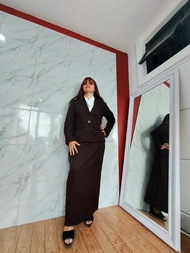 Lasofie-A5-Rok Panjang Biron - Rok Kantor Rempel Murah S-7L (LP 70CM-120CM) BB 40KG-110KG -Gabardine