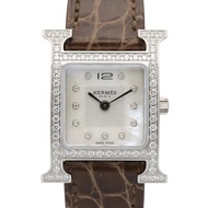 【二手】愛馬仕 HERMES 手錶 H-Watch HH1.230 白色錶殼 不鏽鋼鑲鑽 H-Watch 女士二手 A