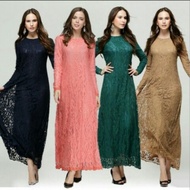 Full Lace Jubah Baju Dress