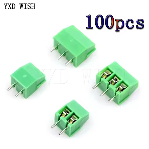 100PCS KF350-3.5-2P-3P 3.5mm Pitch 2 Pin 3 Pin Spliceable Plug-in PCB Screw Terminal Block Connector