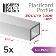 Green Stuff World 9120 ABS Squared Tube 6mm