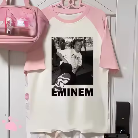Eminem t shirt women designer crew neck t shirt girl anime manga 2000s clothes