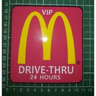Stickers McDonald DRIVE THRU pelekat dalam Cermin