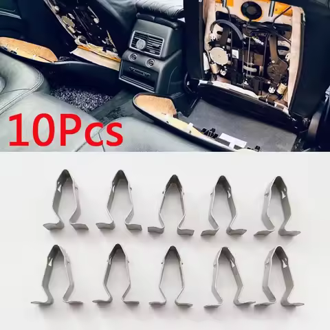 10Pcs Car Seat Guard Buckle V-Shaped Interior Panel Seat Backrest Iron Clip 8Z0867276 For Audi A3 A4