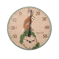 [HTH] 1PC Garden Wall Station Clock Outdoor Indoor 12inch Bird Birds Vintage Clock