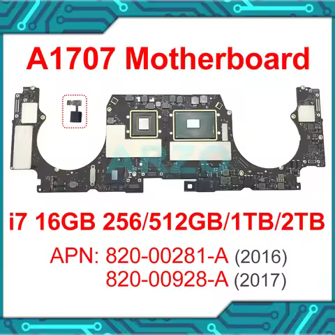 Original A1707 Motherboard For MacBook Pro Retina 15" A1707 Logic Board CPU i7 256GB 512GB 820-00281