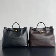 Bv Original Leather Highest Version New Style Full Leather Plain Weave Andiamo Large Size Men Women 