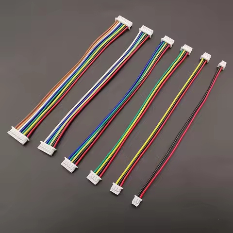 10Pcs Mini JST 1.25mm Pitch MX 1.25 2/3/4/5/6/8 Pin Female to Female Connector with 28AWG PVC Cables