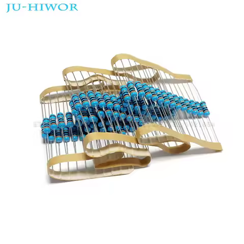 20pcs 1W 1% Metal Film Resistor 5-color Ring Resistor 0.1~1M 1 1.2 2 4.7 10 47 100 220 360 470 1K 2.