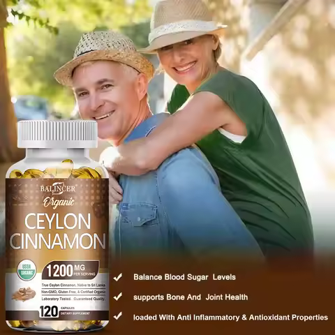 Organic Ceylon Cinnamon 1200mg Capsules Supports Healthy Blood Sugar Levels Digestion Antioxidant Ce