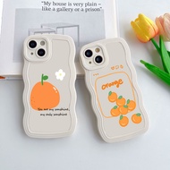 Iphone Case Orange Wavy Phone Case For iphone13promax/12/Xs/11/7/8/Plus/Mini/ProMax sm1001