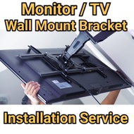 [SG Local] Monitor TV Bracket &amp; Installation Service | HDMI Monitor Mount on Wall / Table Adjustable Multi Screen