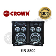 Original Crown KR-8800 8800W 3 Way 10" Karaoke Ready Baffle Speaker With Amplifier (SET)