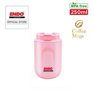Endo 250ml (Pink) Double Stainless Steel Vacuum Insulated Thermal Coffee Mug CX-3011